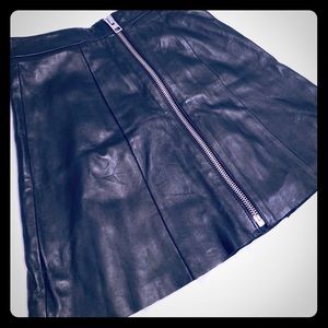COPY - All saints genuine leather black skirt!